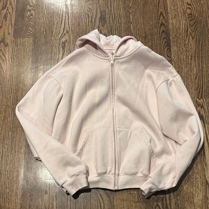 SKIMS Blush Pink Zip-Up Hoodie